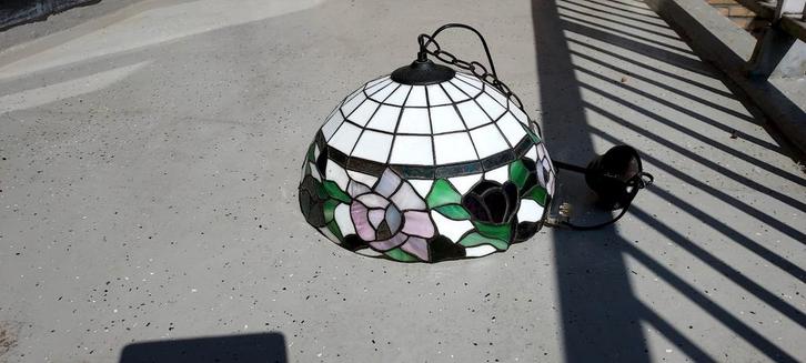 Tiffany Hanglamp - Prachtige Stijl, Huis en Inrichting, Lampen | Hanglampen, Zo goed als nieuw, Minder dan 50 cm, Glas, Metaal