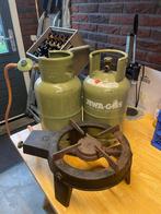 gasbrander met gasflessen, Ophalen, Gebruikt