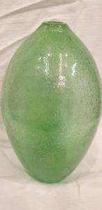 Groene glazen vaas modernisme Copier A .D  Leerdam?, Ophalen of Verzenden, Minder dan 50 cm, Groen, Glas