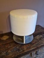 Space-Age wit Lederen zitkruk, Huis en Inrichting, Krukjes, Ophalen of Verzenden, Zo goed als nieuw, Overige materialen
