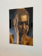 Luxe wanddecoratie – goud portret (70x100 cm), Ophalen
