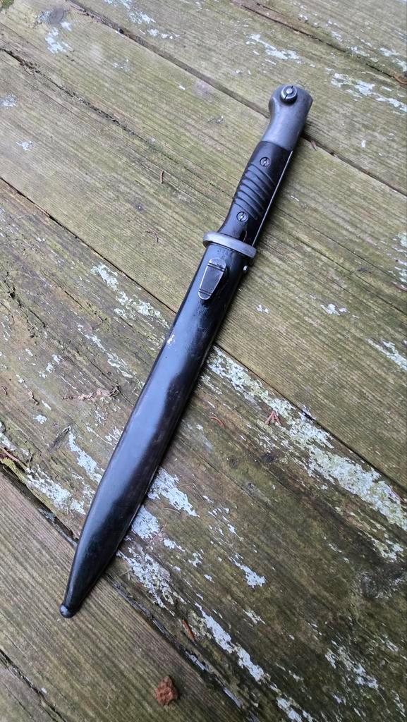 Duitse WO2 K98 KM bajonet, Verzamelen, Militaria | Tweede Wereldoorlog, Mes of Dolk, Duitsland, Ophalen of Verzenden