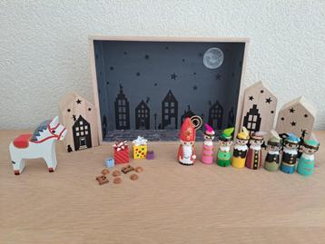 Grote sinterklaas set pegdolls  beschikbaar voor biedingen