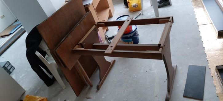Tafel 87 jaar oud, kersenhout, uitklapbaar, prima in orde, Antiek en Kunst, Antiek | Meubels | Tafels, Ophalen