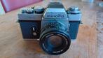 Minolta XE-1 met MD Rokkor 50mm f 2, Audio, Tv en Foto, Fotocamera's Analoog, Ophalen of Verzenden, Zo goed als nieuw, Spiegelreflex