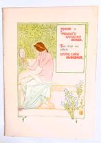 Walter Crane:  chromolitho's. Uit A floral fantasy garden, Ophalen of Verzenden