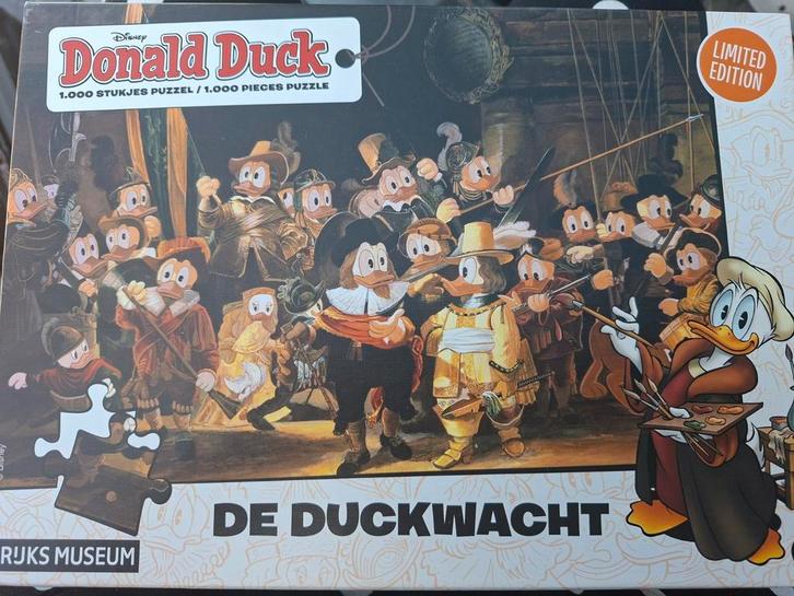 Donald Duck - De Duckwacht Puzzel - Limited Edition, Hobby en Vrije tijd, Denksport en Puzzels, Zo goed als nieuw, Legpuzzel, 500 t/m 1500 stukjes