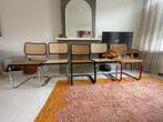 5 Thonet stoelen webbing retro vintage chrome, Huis en Inrichting, Ophalen, Gebruikt, Overige kleuren, Vintage