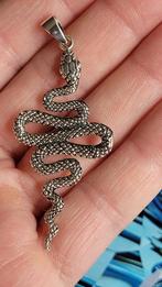 Zilveren 925 kettinghanger hanger snake slang, Ophalen of Verzenden, Dier, Zo goed als nieuw, Zilver