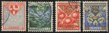 Nederland NVPH nr 199a/202a gestempeld Vert. Watermerk 1926 beschikbaar voor biedingen