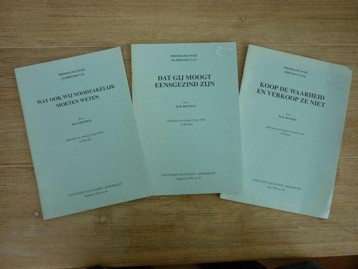 Ds. de Rustige - Predikaties - 3 preken, Boeken, Godsdienst en Theologie, Gelezen, Christendom | Protestants, Ophalen of Verzenden
