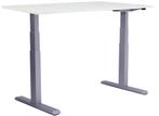 Actiforce Zit/Sta Bureau 180x60 tot 128cm hoog wit/grijs, Ophalen, Elektrisch, Gebruikt, Stabureau