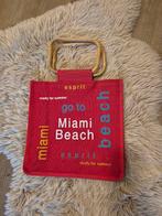 Leuke rode juten tas met houten handvat Esprit, Ophalen, Nieuw, Rood, Schoudertasje