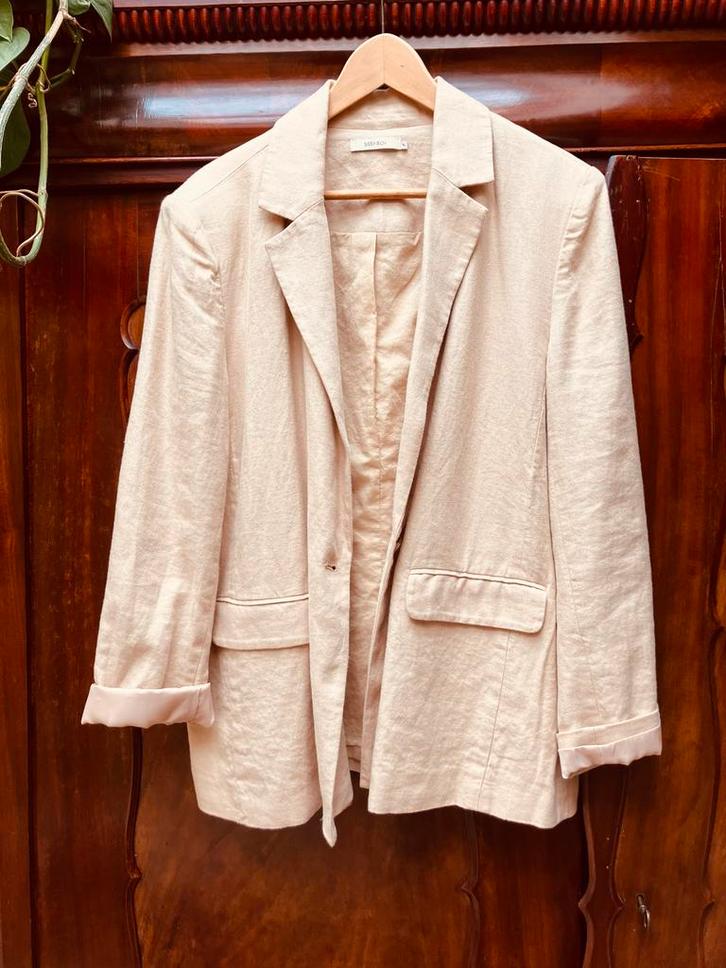 Sissy Boy Linnen Colbert Dames XL, Kleding | Dames, Jasjes, Kostuums en Pakken, Zo goed als nieuw, Jasje, Maat 46/48 (XL) of groter
