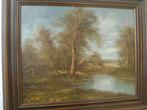 oud schilderij op doek in mooie lijst, Ophalen