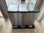 Eko 3-vaks prullenbak, Huis en Inrichting, Woonaccessoires | Prullenbakken, Ophalen, Kunststof, 40 liter of meer, Zo goed als nieuw