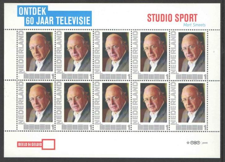 Postzegels Ontdek 60 jaar Televisie: Studio Sport, Postzegels en Munten, Postzegels | Nederland, Postfris, Na 1940, Ophalen of Verzenden
