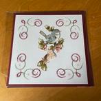 Geborduurde kaart vogel, Ophalen of Verzenden, Zo goed als nieuw, Overige thema's