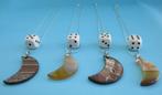 Hanger: HA-03- 1/4 -AGAAT -Bruin-Groen -L:4½cm.-Breedt: 2cm., Verzenden, Nieuw, Steen of Mineraal, Overige kleuren