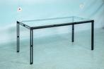 Memphis eettafel jaren 80 l minimalist glass dining table, Ophalen of Verzenden