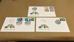 3 enveloppen 25 jaar nationale bloemen vaktentoonstelling, Postzegels en Munten, Brieven en Enveloppen | Nederland, Ophalen of Verzenden