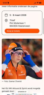 Op zoek naar zitplaatsen WK Heerenveen, Tickets en Kaartjes, Drie personen of meer, Maart