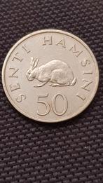 50 Senti hamsini 1966 Tanzania, Postzegels en Munten, Munten | Afrika, Ophalen of Verzenden, Tanzania, Losse munt