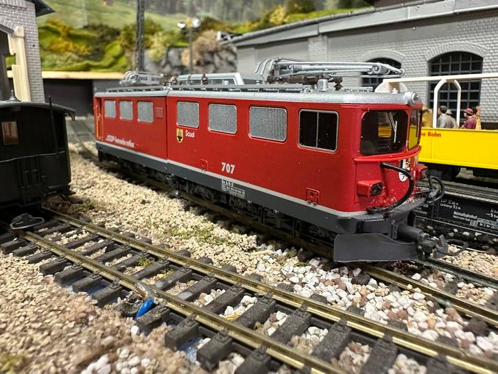 Bemo 1254 147 H0m Elektrische locomotief Ge 6/6 II '707, Hobby en Vrije tijd, Modeltreinen | H0, Zo goed als nieuw, Locomotief