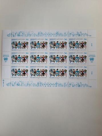 Postzegelvel Verenigde Naties 1987 postfris.  beschikbaar voor biedingen