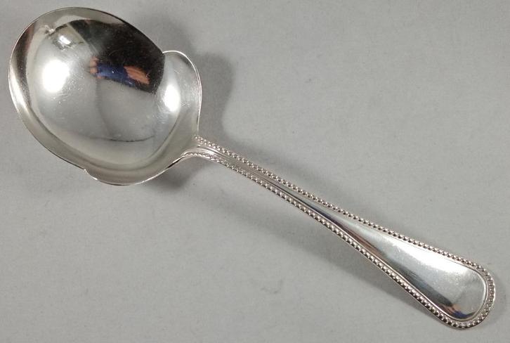 Aardappellepel parelrand massief 835 zilver, Antiek en Kunst, Antiek | Goud en Zilver, Zilver, Ophalen of Verzenden