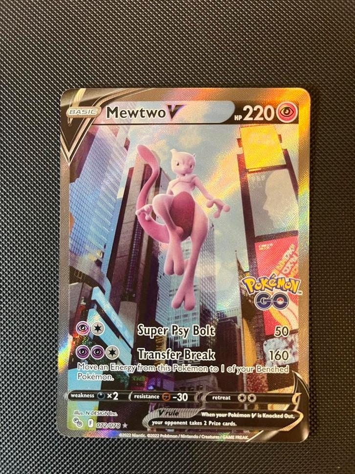 Mewtwo pgo 072, Hobby en Vrije tijd, Verzamelkaartspellen | Pokémon, Zo goed als nieuw, Ophalen