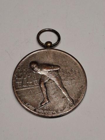 Antieke medaille / schaatsen schaats Friesland  beschikbaar voor biedingen