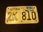 Motor licenseplate / motor kentekenplaat Utah USA, Verzamelen, Verzenden, Gebruikt, Motoren