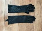 Zwarte leren gala handschoenen maat 7,5, Ophalen of Verzenden, Zo goed als nieuw, Zwart, Galajurk