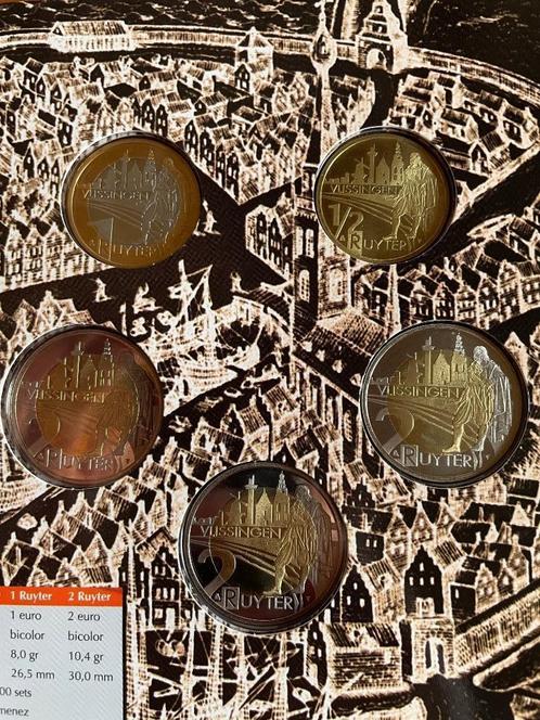 400 jaar Michiel de Ruyter' herdenkingseuro's, Postzegels en Munten, Munten | Nederland, Setje, Euro's, Koningin Beatrix, Ophalen of Verzenden