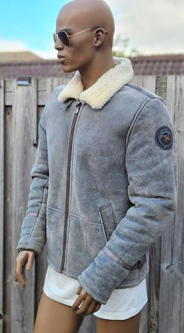 Vanguard / PME real sheepskin lammycoat winterjas (L) grijs beschikbaar voor biedingen