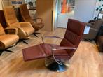 Relaxfauteuil met accu en prachtig leder, Ophalen of Verzenden, Zo goed als nieuw, 50 tot 75 cm