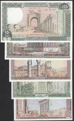 Lebanon 5 Biljetten Oudere serie, Ophalen of Verzenden, Midden-Oosten, Setje