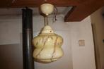 ART DECO,HANGLAMP,1920-30, Gebruikt, Ophalen of Verzenden, Glas, Minder dan 50 cm