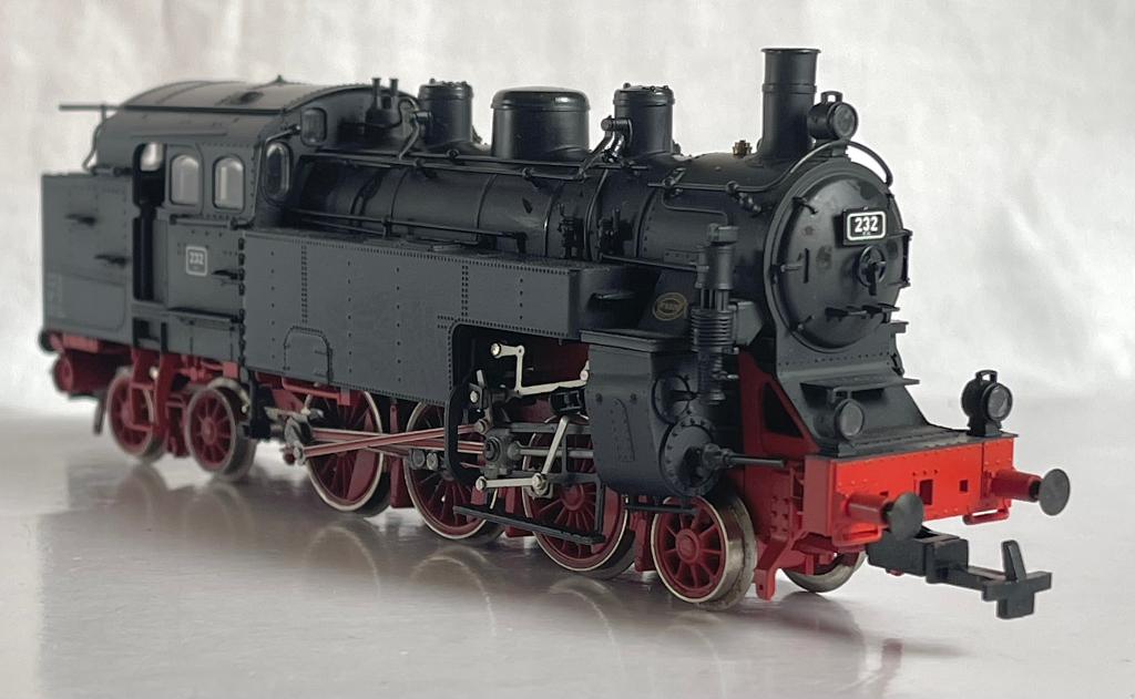 Rivarossi 1373: Stoomlok BR 77 nummer 232 FK, Overige merken, Gebruikt, Ophalen of Verzenden, Gelijkstroom