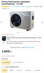Weau 7,6 kw full inverter WFI-007 4 mdn oud, Tuin en Terras, Ophalen of Verzenden, Zo goed als nieuw