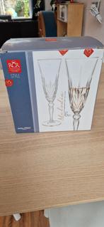 Crystal Champagne Glasses x6 RCR, Ophalen of Verzenden, Zo goed als nieuw
