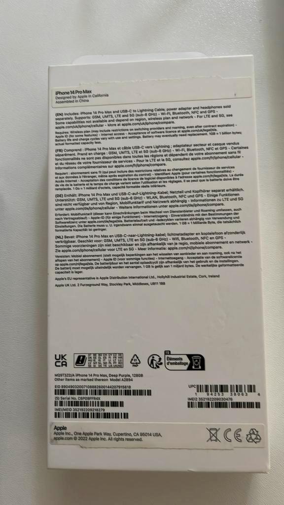 Apple iPhone 14 Pro Max, Telecommunicatie, Mobiele telefoons | Apple iPhone, Nieuw, 128 GB, Zonder abonnement, Zonder simlock