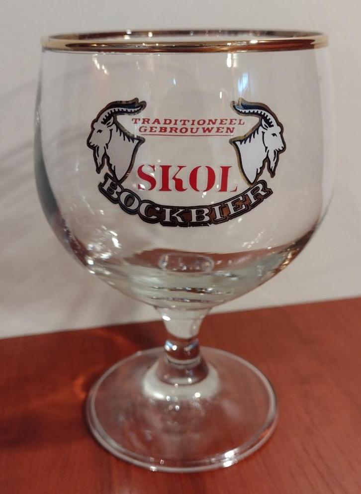 Vintage Skol Bockbier Glas 25cl., Verzamelen, Biermerken, Gebruikt, Glas of Glazen, Overige merken, Ophalen of Verzenden