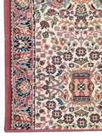 Vintage Perzisch vloerkleed loper floral pink 51x231cm, Persian Perzisch vintage oosters hype, 200 cm of meer, Crème, Zo goed als nieuw