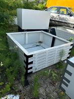 Stalen Plantenbak 120x120x40cm wit !!!OUTLET!!!, Tuin, Vierkant, Nieuw, Ophalen of Verzenden
