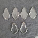 6 grote pegels diamant blad onderdelen kroonluchter, Huis en Inrichting, Lampen | Kroonluchters, Ophalen of Verzenden, Gebruikt