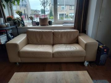 Gratis Crème leren tweezitsbank