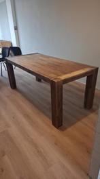 Houten eettafel - 190x90 cm, Ophalen, Gebruikt, Eikenhout, 50 tot 100 cm