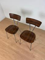 vintage stoelen formica, Ophalen, Gebruikt, Metaal, Twee